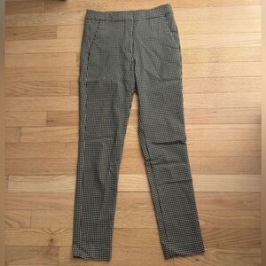 Zara Black and White Checked Slim Chinos